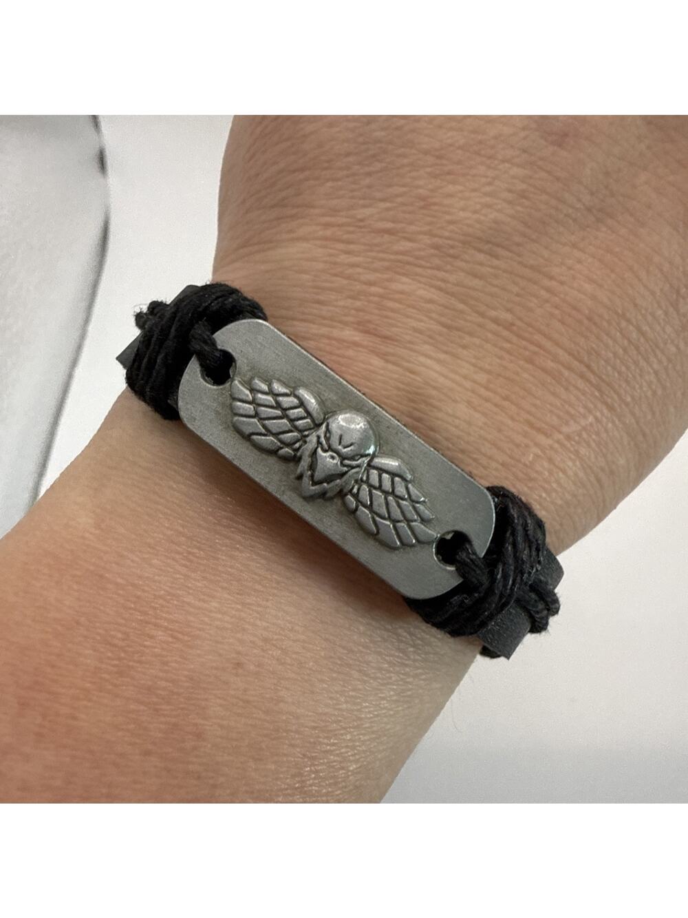Eagle Leather Bracelet / Vegan Leather / Eagles / Unisex / Birds / Jewelry